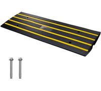 Rampenexperte® - Rampe à seuil en caoutchouc - Capacité de charge 15 tonnes - Rampe de franchissement de trottoir avec canal 5,5x3,5cm - Rampe pour fauteuil roulant 122x40,5x6,5cm - Rampe d'accès pour