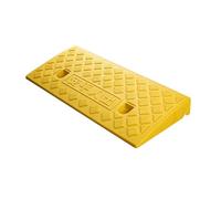 Rampes de gouttières d'allée, rampes de tronçonneuse de seuil en Plastique légères Portables pour véhicules, fauteuils roulants, vélos, Motos, Scooters, quais de Chargement, trottoirs Jaune 50x27x7cm