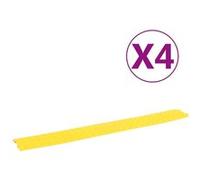 vidaXL Rampes de protection de câble 4 pcs 98,5 cm Jaune