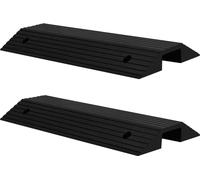 Rampes de seuil de pont 2 pcs. 80x40x8 cm caoutchouc