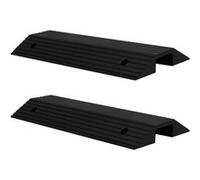 Rampes de seuil de pont 2 pcs 80x40x8 cm Caoutchouc Noir G