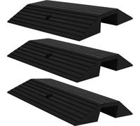 Rampes de seuil de pont 3 pcs. 49x40x8 cm caoutchouc