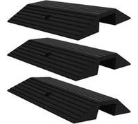 vidaXL Rampes de seuil de pont 3 pièces 49x39x7,5 cm Caoutchouc