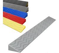 Rampes De Seuil pour Portes, Bande De Transition en Caoutchouc, Rampe Antidérapante pour Fauteuil Roulant, Tapis De Marche Portable pour Robot Aspirateur/Escaliers/Scooters,Gris,100cm*22cm*10cm