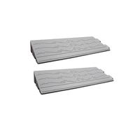 Rampes de trottoir en plastique 2 pièces, rampes de seuil portables, rampes de trottoir for allée, trottoir, voiture, moto, vélo et scooter(Black,25x3x10cm)