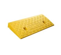 Rampes de Trottoir en Plastique Surface sans Glissement,rampes seuil PP Portables légères pour Auto,Planche à roulettes,Fauteuil Roulant,vélo,Hangar,Garage,allée,gouttière Jaune 50x27x7cm