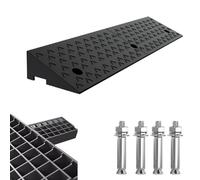 Rampes de trottoir robustes d'une capacité de 100 tonnes - Antidérapantes - Pour voitures, motos et remorques - 17 x 37 x 100 cm - Design pour un accès facile