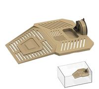 Rampes d'escalade pour tortues pour aquarium - Rampe d'escalade amovible pour tortue, quai d'escalade pour reptiles avec zone d'alimentation, ventouse pour tortue, grenouilles, crabes