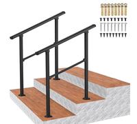Rampes d'escalier 2-3 marches, kit de rampes d'escalier intérieur/extérieur, rampes de transition réglables avec fixations murales pour entrée de loft de villa(Height 85cm,120cm/47inch)