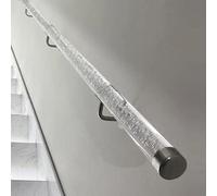 Rampes d'escalier antidérapantes en acrylique transparent pour escaliers de 2,4 m à 6,1 m de long, facile à installer, kit de balustre avec supports pour utilisation en intérieur et en extérieur