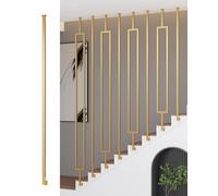 Rampes d'escalier, Balustres d'escalier intérieurs en fer, poteau de garde-corps à barreaux modernes, rampe décorative carrée for grenier(A,60cm(23 5/8"))