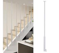 Rampes D'escalier - Balustres En Fer Forgé, Rampes D'escalier Intérieures, Barre D'appui De Sécurité Murale Latérale, Pour Loft, Porche, Couloir, Villa, Hôtel(White,4.4ft/135cm)