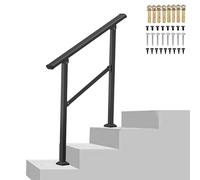 Rampes d'escalier de 2 à 3 marches, rampes d'angle réglables au sol, kit de rampes de transition en métal pour porche extérieur, entrée de loft de villa(Height 95cm,100cm/40inch)