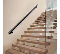Rampes d'escalier de 3FT 5FT 6FT 7FT, rampe d'escalier moderne antidérapante - Kit complet, rampe murale en métal, tige de support de sécurité pour couloir, décoration(210cm)