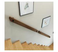 Rampes D'escalier En Bois Style Rétro Avec Supports Métalliques, Main Courante Murale Pour Personnes âgées Et Enfants, Kit De Barres D'appui De Sécurité Pour Couloirs(200cm(2 * 100cm))