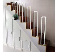 Rampes D'escalier En U - Rampe Antidérapante Pour Conduites D'eau, Rampes De Terrasse En Métal, Garde-corps Pour Enfants Âgés Pour Marches Extérieures, Pour Couloir De Loft(White,55cm)