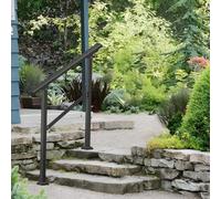 Rampes d'escalier extérieures en acier galvanisé, réglables au sol, pour terrasses, jardins, lofts, enfants et personnes âgées.(Height 85cm,120cm/47inch)