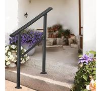 Rampes d'escalier extérieures pour 1 à 2/3/4 marches, rampes de transition réglables, garde-corps en métal pour loft, villa, jardin, couloir, tige de support, fixation au sol(Height 95cm,100cm/40inch)