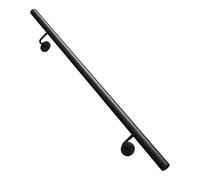 Rampes d'escalier industrielles en tube, rampes pour escaliers intérieurs, rampes murales pour marches extérieures, rampes d'escalier noires robustes pour couloirs, lofts, porches(80cm)