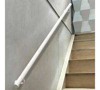 Rampes d'escalier modernes pour marches intérieures et extérieures, rampes d'escalier murales en fer galvanisé en métal blanc, robuste, charge 200 kg(90cm)