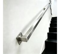 Rampes D'escalier Murales Avec Raccords, Rampe Antidérapantes En Acier Inoxydable Pour Marches Intérieures Et Extérieures (30-600 cm)(5m)