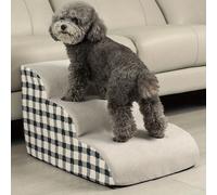 Rampes d'escalier sécurisées en mousse haute densité pour animaux de compagnie, 2/3 marches antidérapantes pour chiens plus âgés, avec douleur articulaire, échelle de canapé-lit 3 floors dark gray