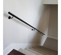 Rampes d'escalier, Tige de support antidérapante à montage mural, Mains courantes extérieures industrielles Rampe en métal Couloir Tuyau rond Barre d'appui de sécurité(600cm)