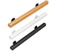 Rampes en bois for escaliers intérieurs, kit complet de rampes murales en pin, for couloir, jardin et maison(Natural wood,280cm)