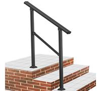 Rampes extérieures pour 1 à 3 marches, kit de rampes d'escalier intérieures, rampes de transition en métal à angle réglable pour porche, jardin - Montage facile(Height 85cm,80cm/32inch)