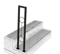 Rampes modernes pour l'intérieur et l'extérieur, rampe en fer forgé en forme de U pour villa, loft, couloir, porche ; garde-corps d'escalier adapté à une marche(95cm)