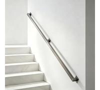 Rampes pour escaliers｜Supports de rampe d'escalier en métal en acier inoxydable｜Rampe d'escalier industrielle rampe de sécurité Main courante de sécurité Tige de support murale(200cm)
