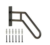 Rampes pour marches extérieures, 72 cm barres d'appui de sécurité pour escaliers, support mural, balustrade en acier robuste en forme de U, main courante de sécurité à 1 à 3 marches pour le jardin