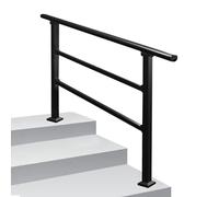 Rampes pour marches extérieures, rampe de transition pour 2 à 3 marches, barre d'appui de sécurité, garde-corps antidérapant réglable au sol pour balcons de jardin(B,60cm/24inch)