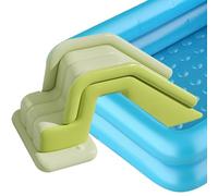 RAMPS FAMILLE NON SLINP RAMPS - Poldable Blow Up Pool Slide - Extérieur Parc aquatique anti-Tipping | PVC Pvlable Pagdling Pool toboggan avec pompe à air | Idéal pour les étangs pour jeunes et l'arriè