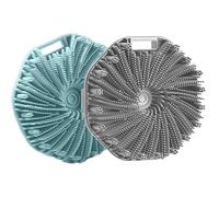RamPula Brosse exfoliante en silicone pour le corps pour peaux sensibles, brosse de douche antidérapante pour le corps, brosse en silicone pour la douche, charbon de bois, exfoliation efficace de la