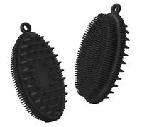 RamPula Gommage corporel en silicone 2 en 1, douche et shampoing, brosse de massage du cuir chevelu pour sec et humide, mousse bien, stimule la circulation sanguine, plus hygiénique que le luffa, 1