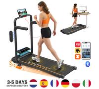 RAMYPOKET tapis de marche inclinable 15%, Controle APP Ecran LED à 3 Fenetres 1-12km/h pour tapis de course bureau & maison,2.5HP,150kg silencieux walking pad noir