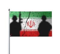 Ran Peint Sur Le Mur De Béton Avec L'Ombre Des Soldats Bannière Avec Œillets Drapeau Couleurs Vives Drapeau De Jardin Pour Extérieur Porche Vacances Fête 90X150Cm