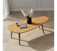 CONCEPT USINE | Rana - Table Basse Style Teck Bois Clair | Design Élégant et Naturel | Plateau en Bois Pins et Pieds en Bois Hêtre | Parfaite pour Un Salon Raffiné | Montage Facile