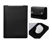 RanBluu 13,3/14 Pouces Housse Ordinateur Portable pour MacBook Air 13,6"/MacBook Pro 14" M4 M3 M2 M1, PU Cuir Ordinateur Portable pour HP Dell Lenovo Surface Laptop, Noir