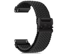 RanBluu 22mm Nylon Bracelet pour Amazfit Balance 2/Bip 6/Bip 5/5 Unity/GTR 47mm/GTR 4/GTR 3 Pro, Bande de Sports Remplacement, Bracelet de Tressé Réglable pour Hommes et Femmes(22mm, Noir)
