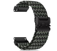 RanBluu 22mm Nylon Bracelet pour Amazfit Balance 2/Bip 6/Bip 5/5 Unity/GTR 47mm/GTR 4/GTR 3 Pro, Bande de Sports Remplacement, Bracelet de Tressé Réglable pour Hommes et Femmes(22mm, Noir&Vert)