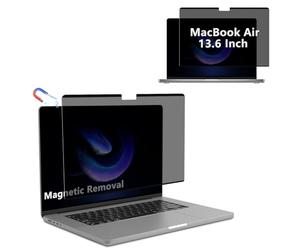 RanBluu Magnétique Filtre de Confidentialité pour MacBook Air 13.6 Pouces M5/M4/M3/M2, Amovible Film Protecteur d'écran, Privacy Anti Espion Filtre, Anti-Lumière Bleu Film de Protection