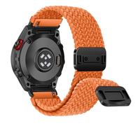 RanBluu QuickFit 20 mm Nylon Bracelet Compatible avec Garmin fēnix 8 43 mm/Fenix 7S/7S Pro/Fenix 6S/6S Pro, Bracelet Magnétique, Bande de Remplacement pour Garmin Descent Mk3Si, Couleur Orange