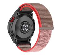 RanBluu QuickFit 20 mm Nylon Bracelet pour Garmin fēnix 8 43mm/Fenix 7S/Fenix 7S Pro/Fenix 6S/Fenix 6S Pro, Sangle de sportif, Bande de Remplacement pour Garmin Descent Mk3Si/Mk3S/Mk2S, Gris&Rose