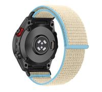 RanBluu QuickFit 22 mm Nylon Bracelet pour Garmin Fenix 8 Pro/Fenix 7 47 mm | Bande de Remplacement pour Quatix 8/Tactix 8/Descent G2/fēnix 8/fēnix E/Epix 2, Sangle de sportif, Blanc Laiteux