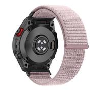 RanBluu QuickFit 22 mm Nylon Bracelet pour Garmin Fenix 8 Pro/Fenix 7 47 mm | Bande de Remplacement pour Quatix 8/Tactix 8/Descent G2/fēnix 8/fēnix E/Epix 2, Sangle de sportif, Rose
