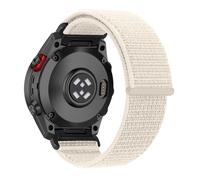 RanBluu QuickFit 22 mm Nylon Bracelet pour Garmin Fenix 8 Pro/Fenix 7 47 mm | Bande de Remplacement pour Quatix 8/Tactix 8/Descent G2/fēnix 8/fēnix E/Epix 2, Sangle de sportif, Cremefarben
