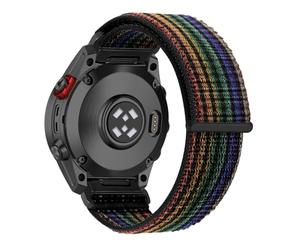 RanBluu QuickFit 22 mm Nylon Bracelet pour Garmin Fenix 8 Pro/Fenix 7 47 mm | Bande de Remplacement pour Quatix 8/Tactix 8/Descent G2/fēnix 8/fēnix E/Epix 2, Sangle de sportif, Noir&Coloré