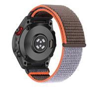RanBluu QuickFit 22 mm Nylon Bracelet pour Garmin Tactix 8 47mm/Descent G2/fēnix 8 47mm/fēnix E/Fenix 7, Sangle de sportif, Bande de Remplacement pour Garmin Epix 2, Orange&Gris